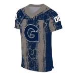 personalized georgetown hoyas rugged stripes blue jersey best selling