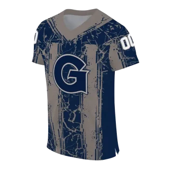 personalized georgetown hoyas rugged stripes blue jersey fashion forward