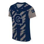 personalized georgetown hoyas stripe block blue jersey best selling
