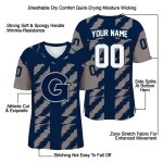 personalized georgetown hoyas stripe block blue jersey best selling