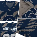 personalized georgetown hoyas stripe block blue jersey best selling