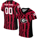 personalized georgia bulldogs stripe splatter red jersey best selling