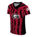 personalized georgia bulldogs stripe splatter red jersey best selling