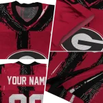 personalized georgia bulldogs striped texture red jersey best selling
