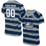 personalized georgia southern eagles art stripe blue jersey best selling
