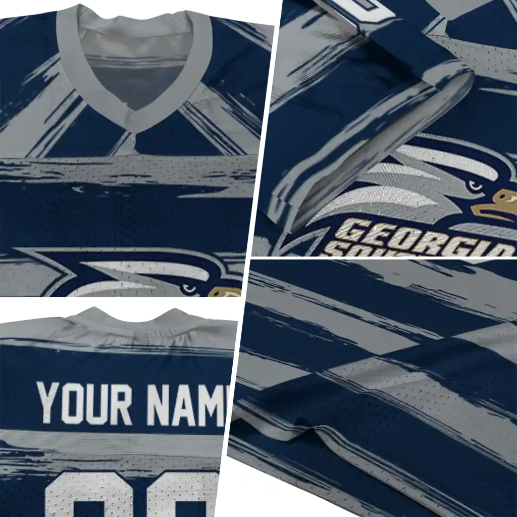 personalized georgia southern eagles art stripe blue jersey new arrival personalized georgia southern eagles art stripe blue jersey new arrival