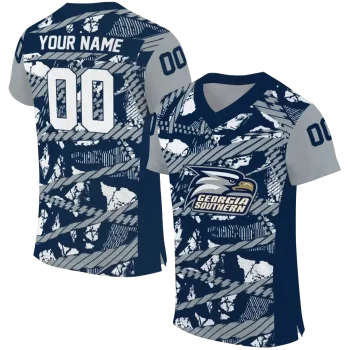 personalized georgia southern eagles camo shatter blue jersey best selling