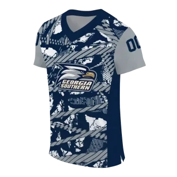 personalized georgia southern eagles camo shatter blue jersey fashion forward