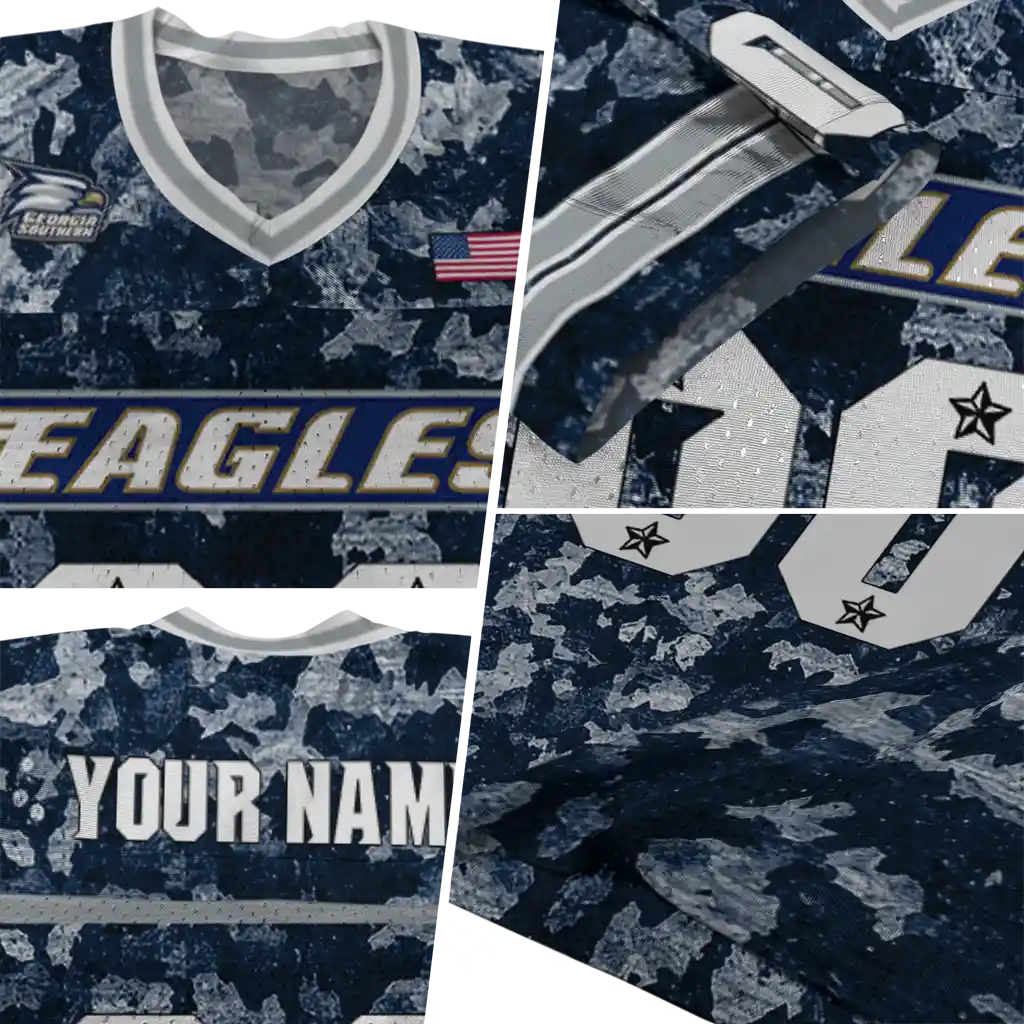 personalized georgia southern eagles camouflage abstract blue jersey new arrival personalized georgia southern eagles camouflage abstract blue jersey new arrival