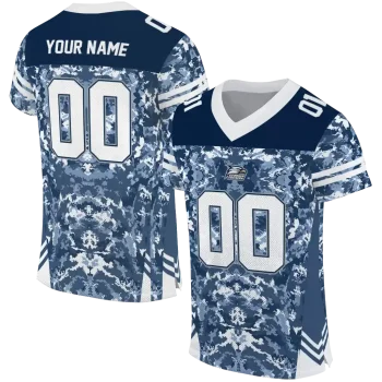 personalized georgia southern eagles mirrored pattern blue jersey best selling