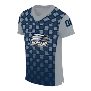 personalized georgia southern eagles stacked rectangle blue jersey fashion forward