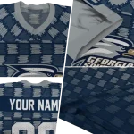 personalized georgia southern eagles stacked rectangle blue jersey best selling