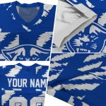 personalized georgia state panthers stripe block blue jersey best selling