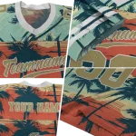 personalized georgia tech yellow jackets horizon palm sunset jersey best selling