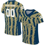 personalized georgia tech yellow jackets stripe splatter gold jersey best selling
