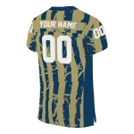 personalized georgia tech yellow jackets stripe splatter gold jersey best selling