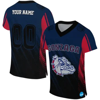 personalized gonzaga bulldogs halftone flow blue black jersey best selling