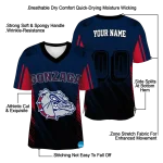 personalized gonzaga bulldogs halftone flow blue black jersey best selling
