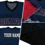 personalized gonzaga bulldogs halftone flow blue black jersey best selling
