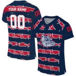 personalized gonzaga bulldogs layered grids blue jersey best selling