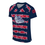 personalized gonzaga bulldogs layered grids blue jersey best selling