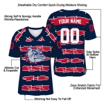 personalized gonzaga bulldogs layered grids blue jersey best selling