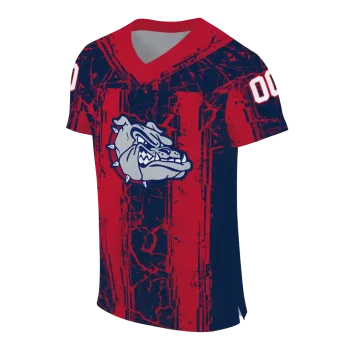 personalized gonzaga bulldogs rugged stripes blue jersey fashion forward