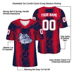 personalized gonzaga bulldogs rugged stripes blue jersey best selling