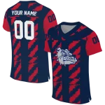 personalized gonzaga bulldogs stripe block blue jersey best selling