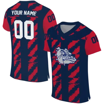 personalized gonzaga bulldogs stripe block blue jersey best selling