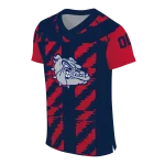 personalized gonzaga bulldogs stripe block blue jersey best selling