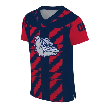 personalized gonzaga bulldogs stripe block blue jersey fashion forward