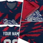 personalized gonzaga bulldogs stripe block blue jersey best selling