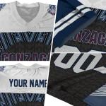 personalized gonzaga bulldogs tire arrows blue black white jersey best selling