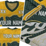 personalized green bay packers dripping flames green white jersey best selling