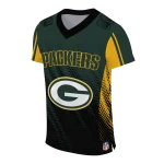 personalized green bay packers halftone fade green black jersey best selling