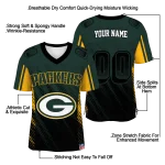 personalized green bay packers halftone fade green black jersey best selling