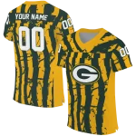 personalized green bay packers stripe splatter green jersey best selling