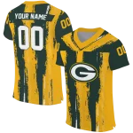 personalized green bay packers striped texture green jersey best selling