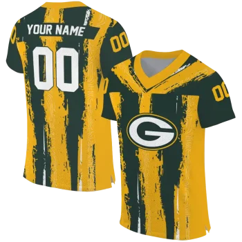 personalized green bay packers striped texture green jersey best selling