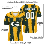 personalized green bay packers striped texture green jersey best selling