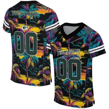 personalized green bay packers sundown palm jersey best selling