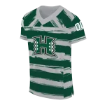 personalized hawaii rainbow warriors art stripe green jersey best selling