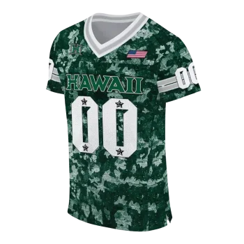 personalized hawaii rainbow warriors camouflage abstract green jersey fashion forward