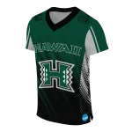 personalized hawaii rainbow warriors halftone flow green black jersey best selling