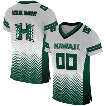 personalized hawaii rainbow warriors halftone sweep silver black jersey best selling
