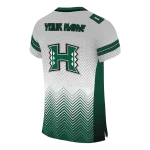 personalized hawaii rainbow warriors halftone sweep silver black jersey best selling