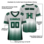 personalized hawaii rainbow warriors halftone sweep silver black jersey best selling