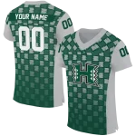 personalized hawaii rainbow warriors stacked rectangle green jersey best selling