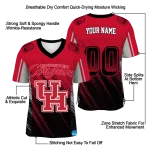 personalized houston cougars halftone flow red black jersey best selling